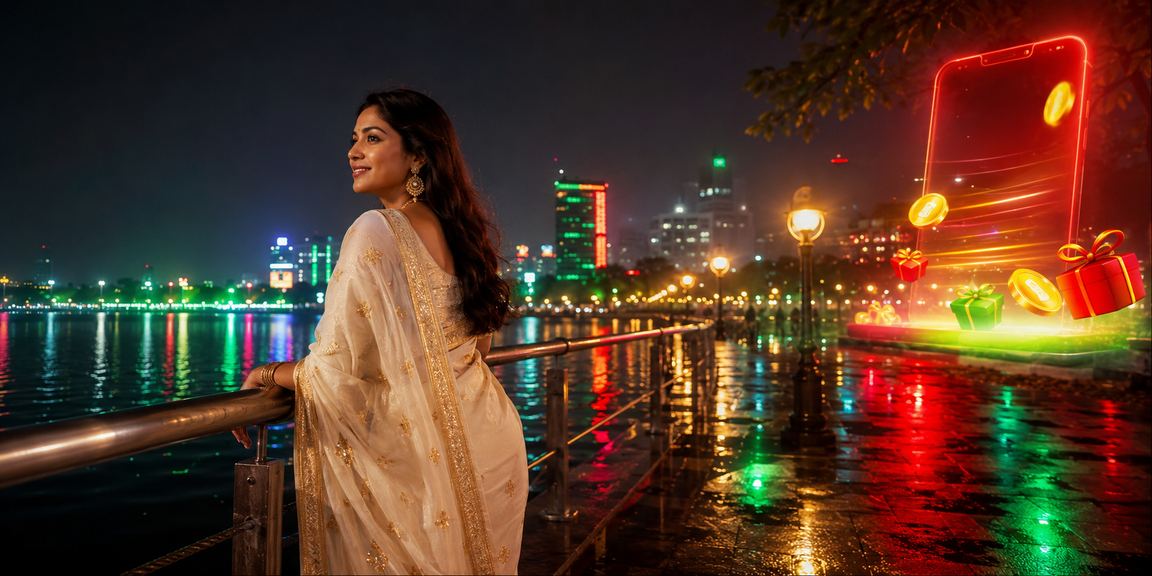 চট্টগ্রামে শাড়ি পরিহিতা একজন নারী মোবাইলে পেমেন্ট সম্পন্ন করছেন